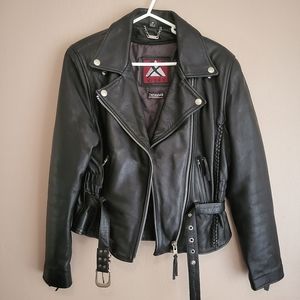 XPERT Thinsulate Leather Biker Jacket, size womens medium, insulated